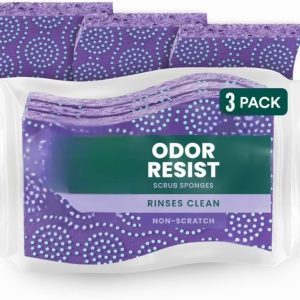 Non-Scratch Cleaning Sponges, 3 Pack